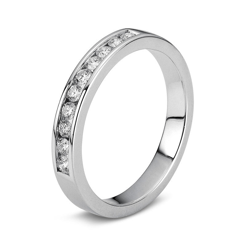 Ring 18 kt WG, 10 Brill. 0,33 ct, TW-vsi/si