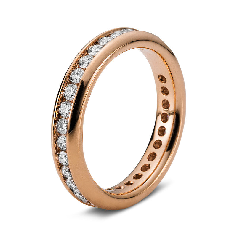 Ring 18 kt RG, 33 Brill. 1,00 ct, TW-si