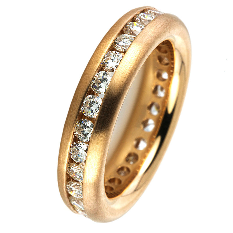Ring 18 kt RG, mattiert, Brill. 1,55 ct, TW-si