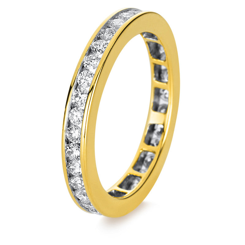 Ring 18 kt GG, 33 Brill. 1,05 ct, TW-si