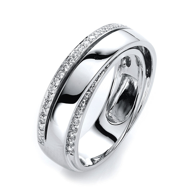 Ring 18 kt WG, 44 Brill. 0,29 ct, TW-si