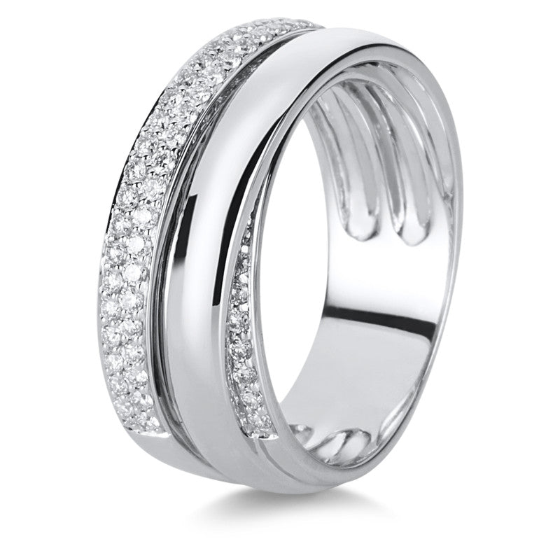 Ring 18 kt WG, 62 Brill. 0,42 ct, W-si