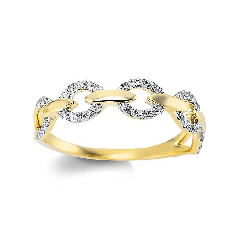 Ring 18 kt GG, 42 Brill. 0,20 ct, TW-si
