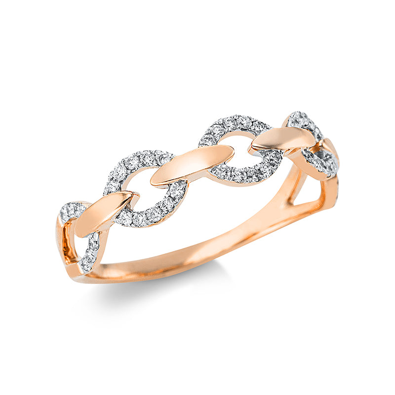 Ring 18 kt RG, 42 Brill. 0,20 ct, TW-si