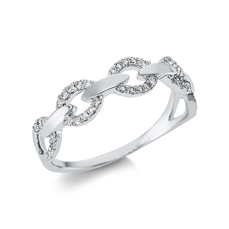 Ring 18 kt WG, 42 Brill. 0,20 ct, TW-si