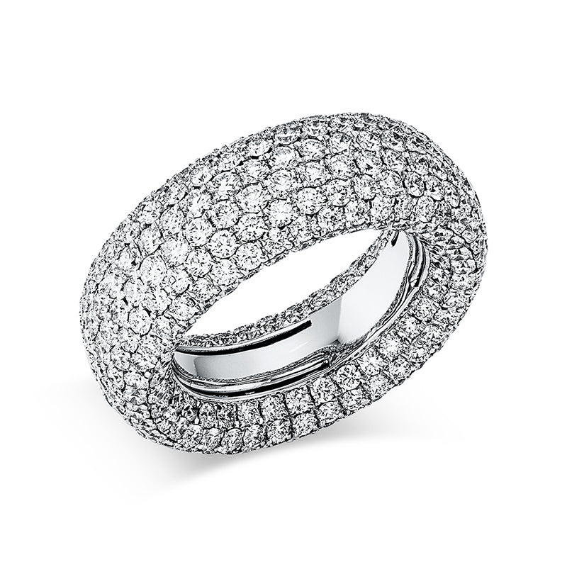 Ring 18 kt WG, 386 Brill. 7,68 ct, TW-vsi