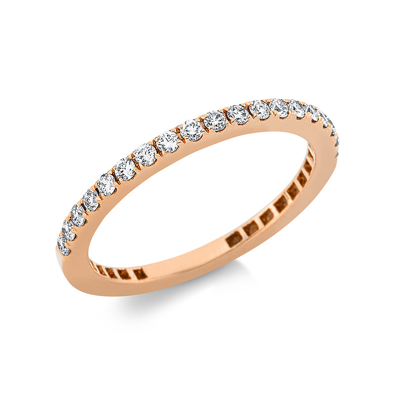 Ring 18 kt RG, 19 Brill. 0,30 ct, TW-si