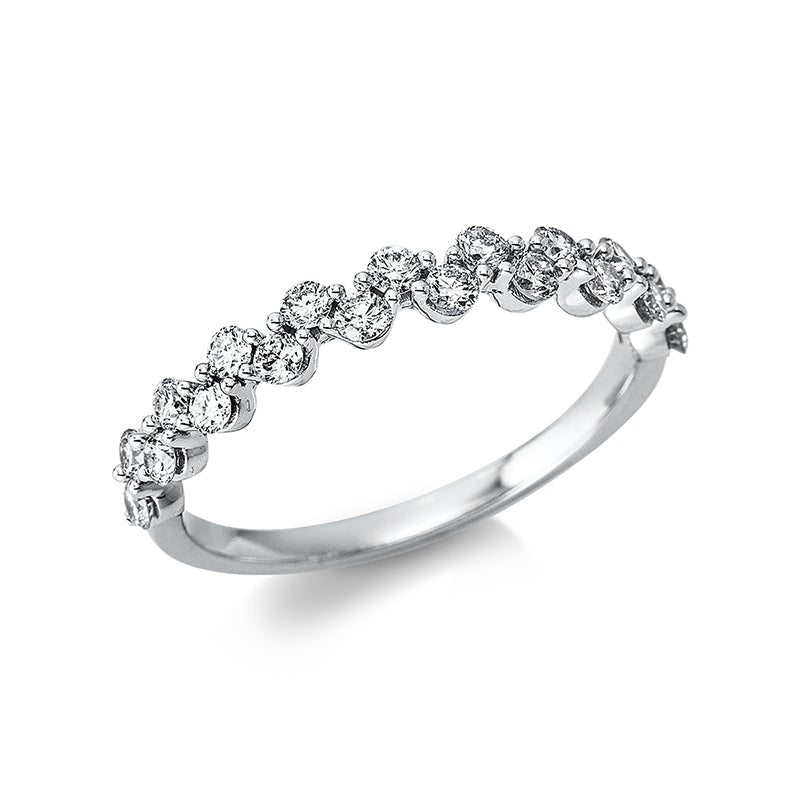 Ring 18 kt WG. 20 Brillanten 0.50 ct. TW-si. Weite:54