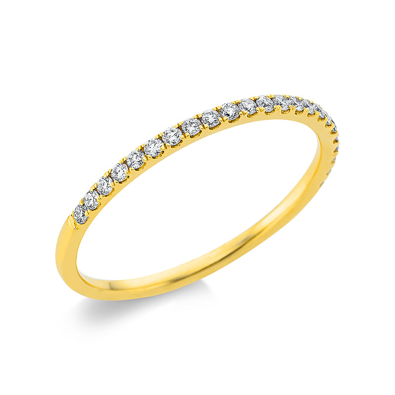 Ring 18 kt GG. 23 Brillanten 0.17 ct. TW-si. Weite:53