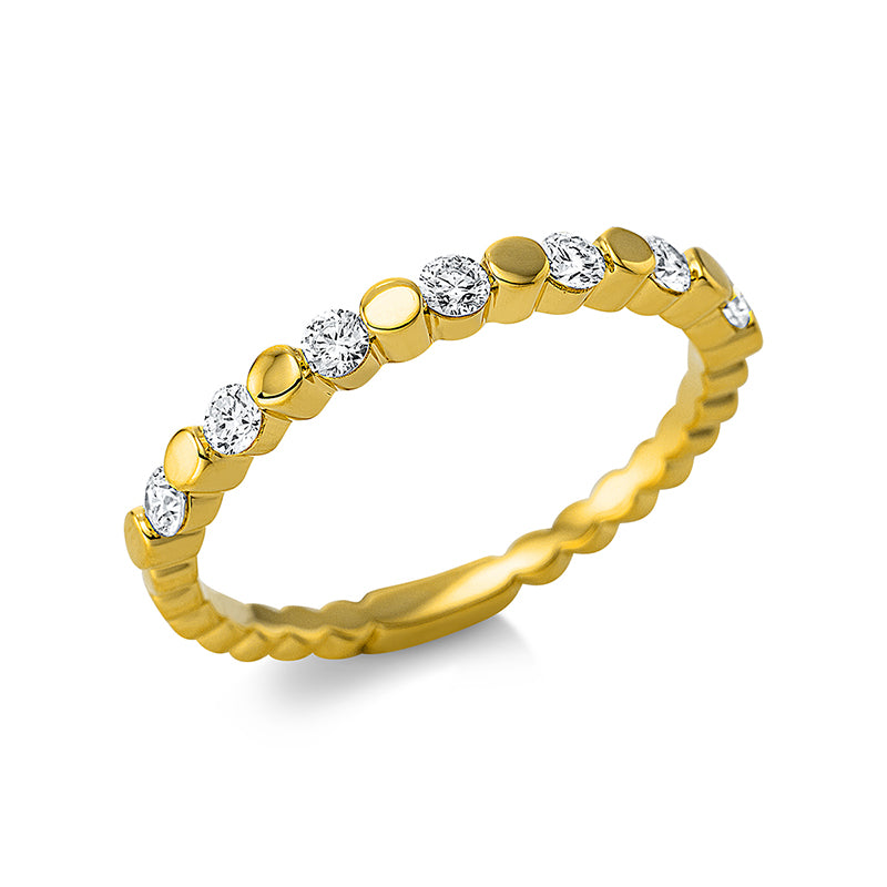 Ring 18 kt GG, 7 Brill. 0,29 ct, TW-si