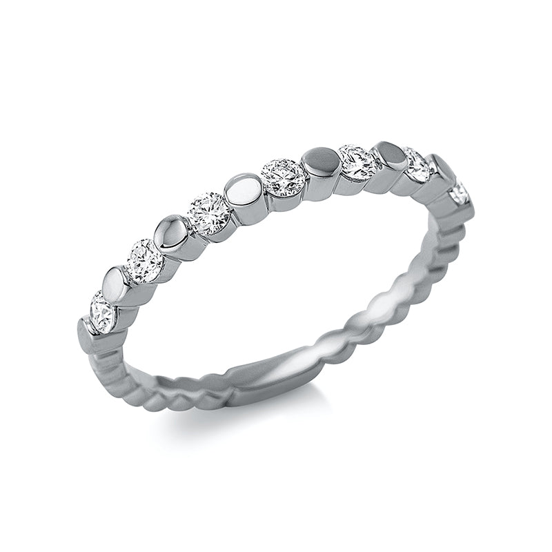 Ring 18 kt WG. 7 Brillanten 0.29 ct. TW-si. Weite:54