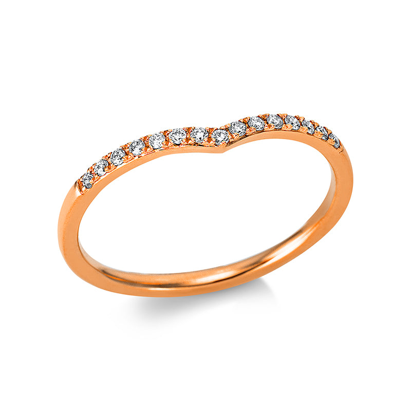 Ring 18 kt RG, 15 Brill. 0,09 ct, TW-si