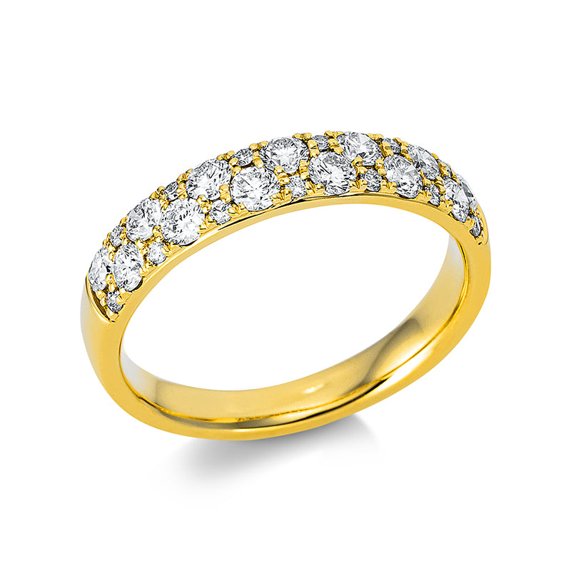 Ring 18 kt GG, 26 Brill. 0,75 ct, TW-si