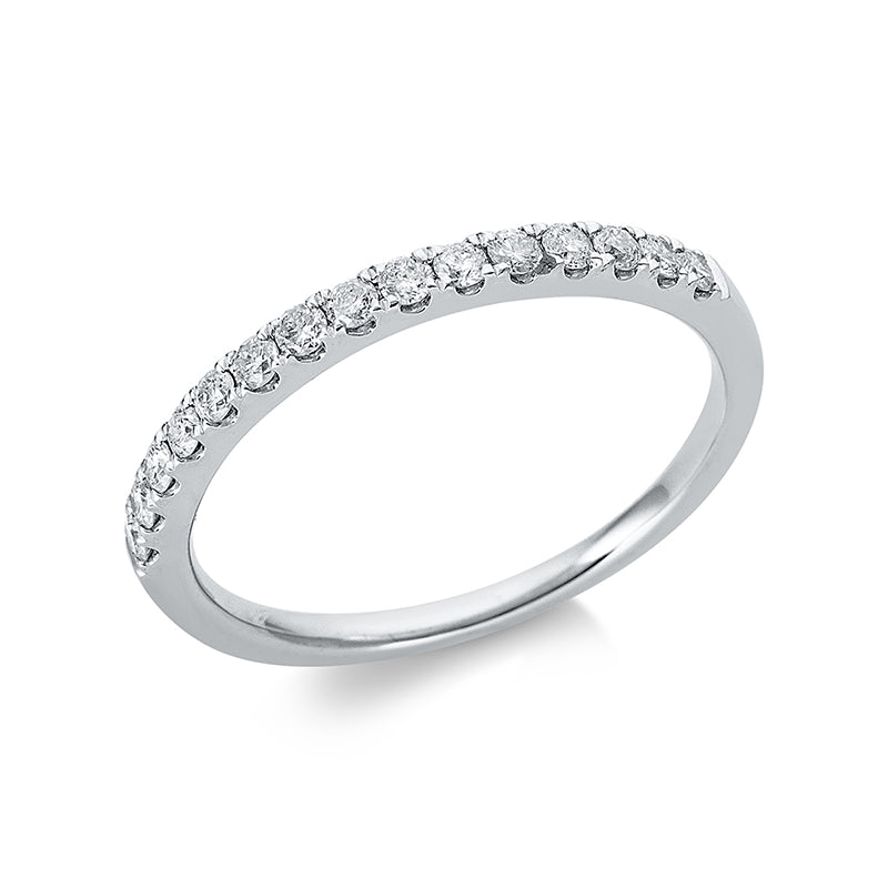 Ring 18 kt WG, 15 Brill. 0,30 ct, TW-si