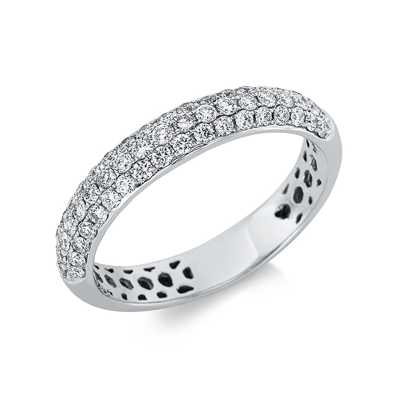 Ring 18 kt WG, 55 Brill. 0,53 ct, TW-si