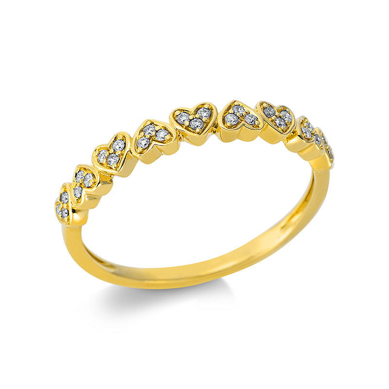 Ring 18 kt GG, 27 Brill. 0,09 ct, TW-si