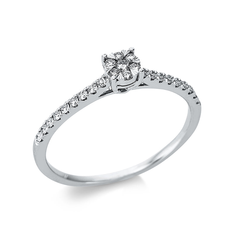 Ring 18 kt WG, 25 Brill. 0,21 ct, TW-si