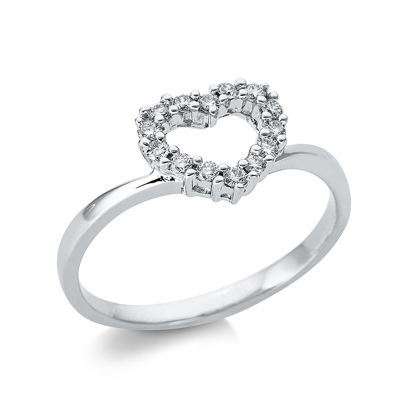 Ring 18 kt WG, 14 Brill. 0,18 ct, TW-si