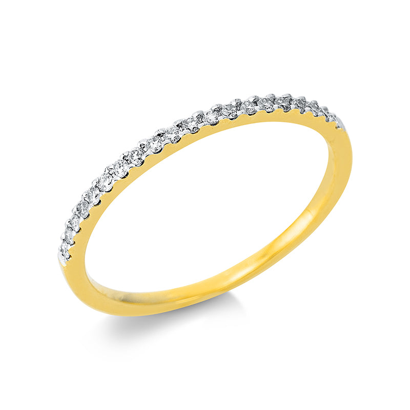 Ring 18 kt GG, 20 Brill. 0,15 ct, TW-si