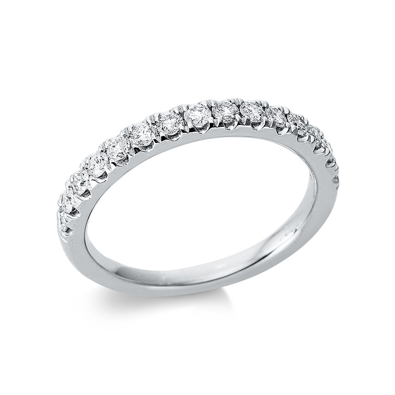 Ring 18 kt WG, 15 Brill. 0,50 ct, TW-si