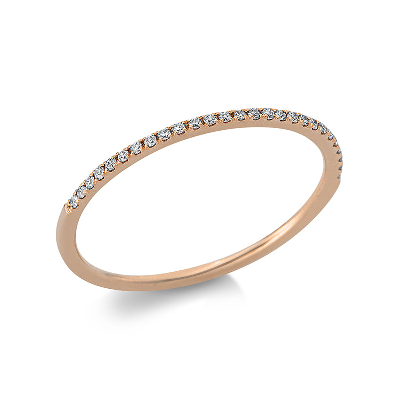 Ring 18 kt RG, 27 Brill. 0,08 ct, TW-si