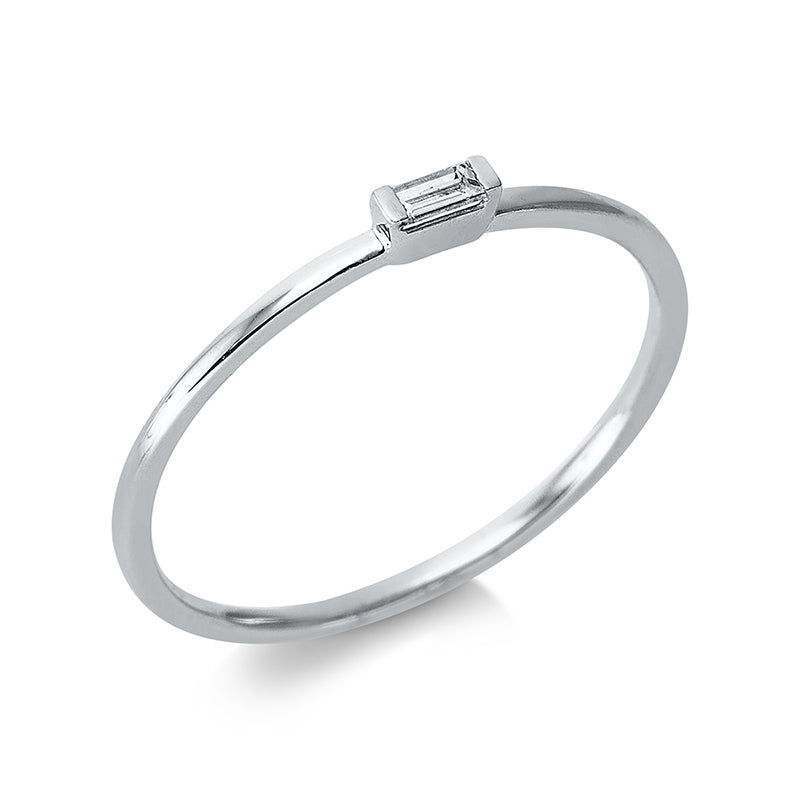 Ring 18 kt WG. 1 Bag. 0.04 ct. TW-si. Weite:54