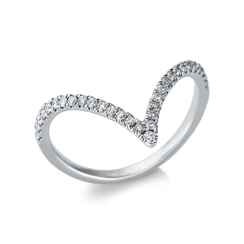 Ring 18 kt WG, 31 Brill. 0,23 ct, W-si