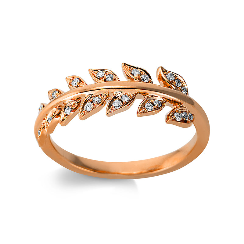 Ring 18 kt RG, 22 Brill. 0,11 ct, W-si