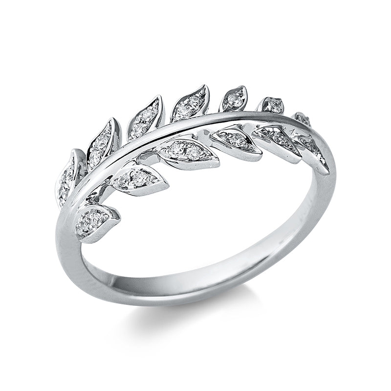 Ring 18 kt WG, 22 Brill. 0,11 ct, W-si