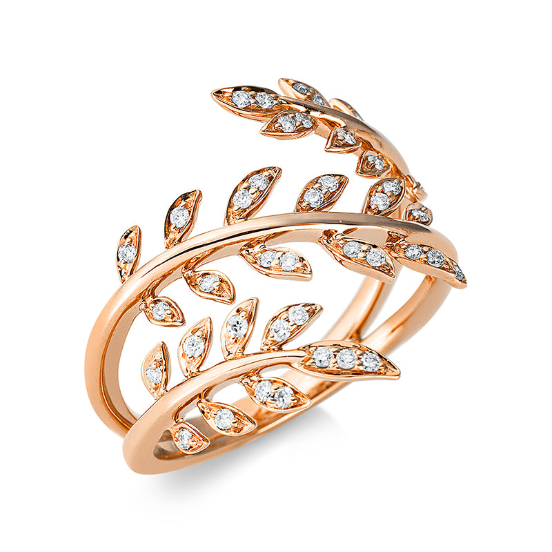 Ring 18 kt RG, 41 Brill. 0,20 ct, W-si