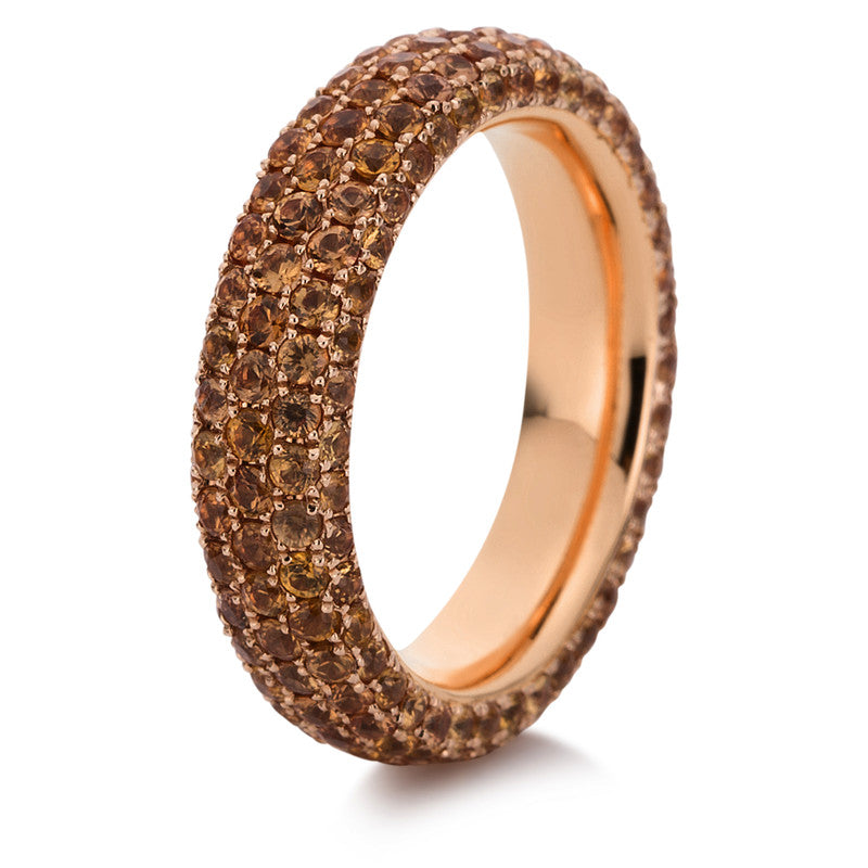Ring 18 kt RG, 195 Saphire 4,07 ct orange