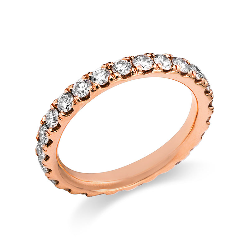Ring 18 kt RG, 25 Brill. 1,42 ct, TW-si