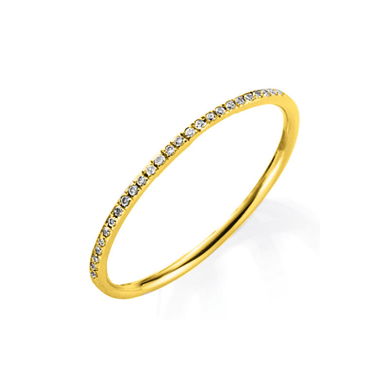 Ring 18 kt GG. 25 Brillanten 0.12 ct. TW-vsi/si. Weite:51