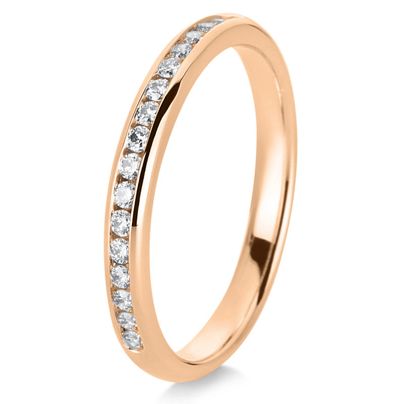 Ring 18 kt RG, 17 Brill. 0,20 ct, TW-si