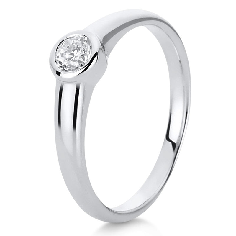 Ring 18 kt WG, 1 Brill. 0,25 ct, TW-si