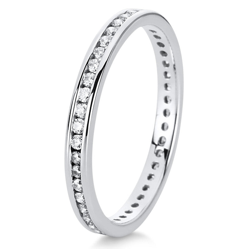 Ring 14 kt WG, 45 Brill. 0,39 ct, TW-si