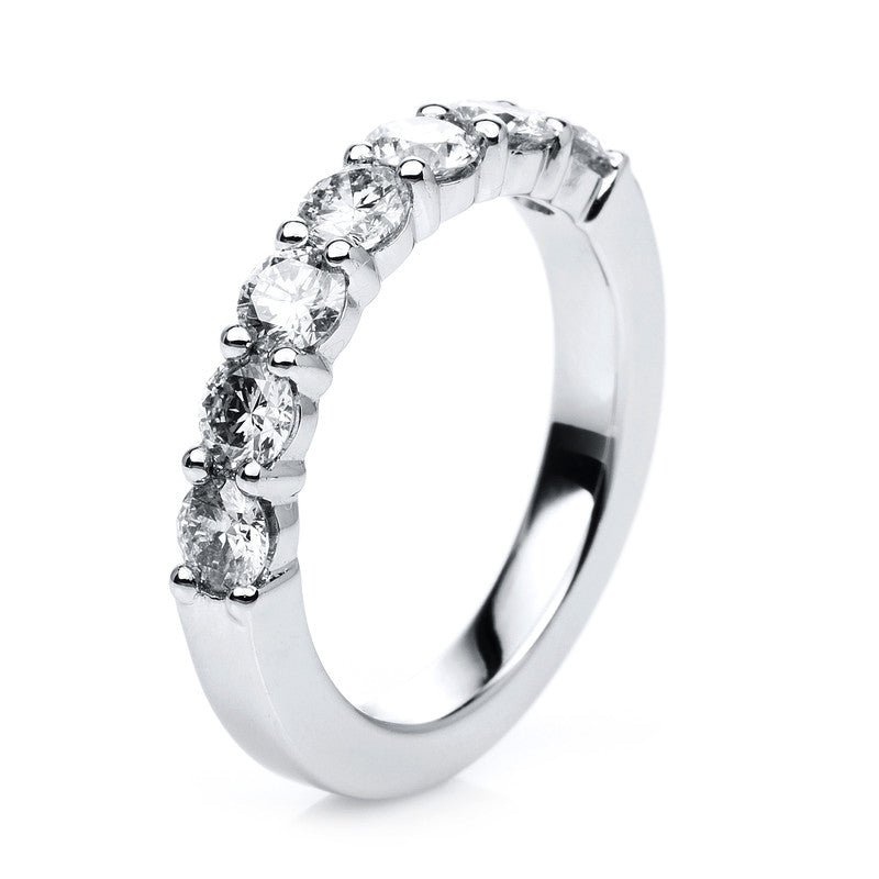 Ring 18 kt WG, 7 Brill. 1,50 ct, TW-si