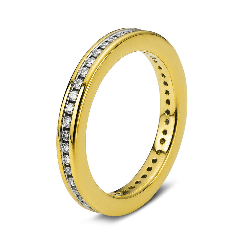 Ring 18 kt GG, 44 Brill. 0,50 ct, TW-si