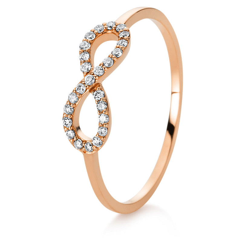 Ring 14 kt RG, 25 Brill. 0,13 ct, TW-si