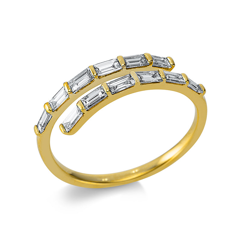 Ring 18 kt GG, 12 Bag. 0,49 ct, TW-si