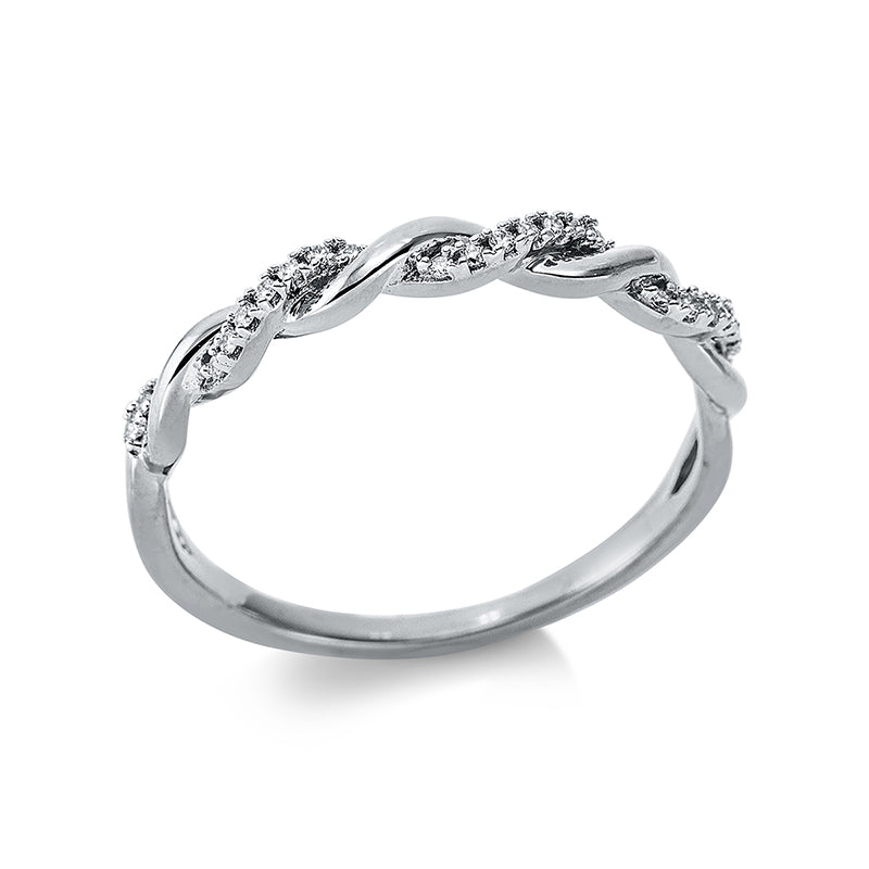 Ring 18 kt WG, 24 Brill. 0,07 ct, TW-si
