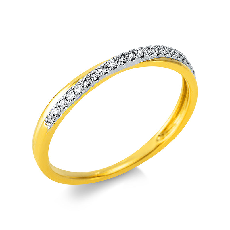 Ring 18 kt GG, 22 Brill. 0,11 ct, TW-si