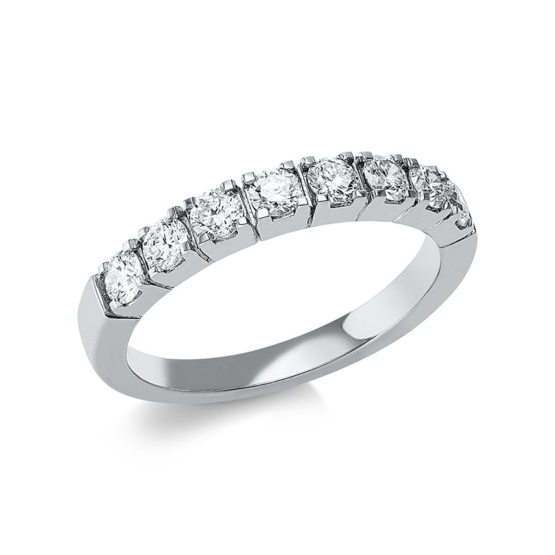 Ring 18 kt WG, 8 Brill. 0,58 ct, TW-si