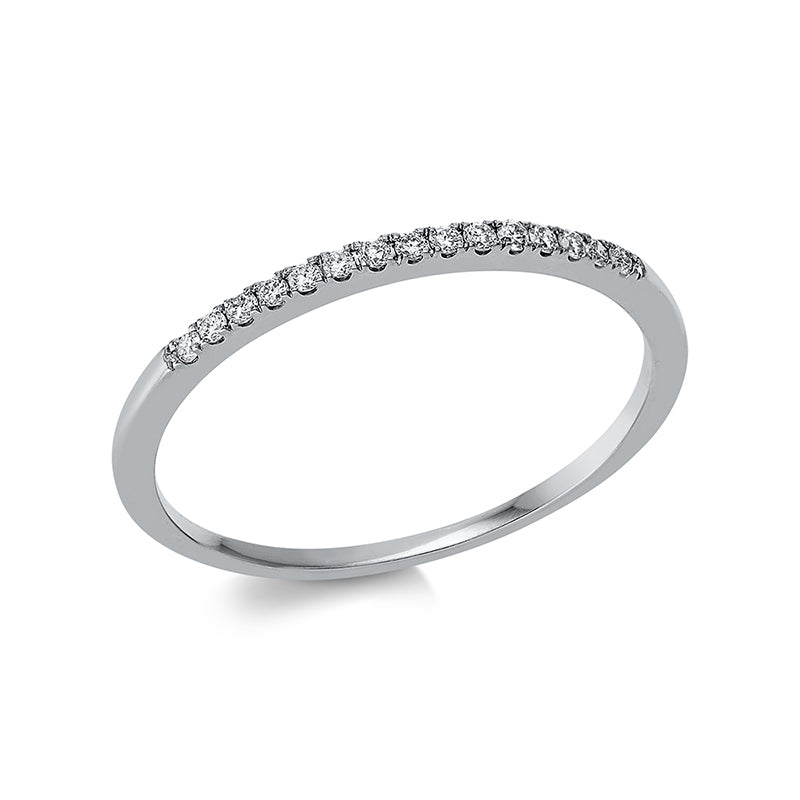 Ring 18 kt WG, 15 Brill. 0,08 ct, TW-si