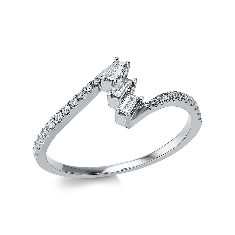 Ring 18 kt WG, 25 Brill. 0,21 ct, TW-si
