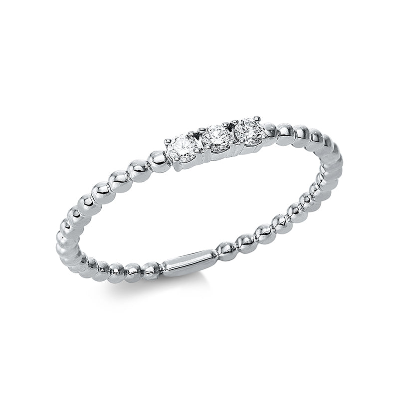 Ring 18 kt WG. 3 Brillanten 0.09 ct. TW-si. Weite:53