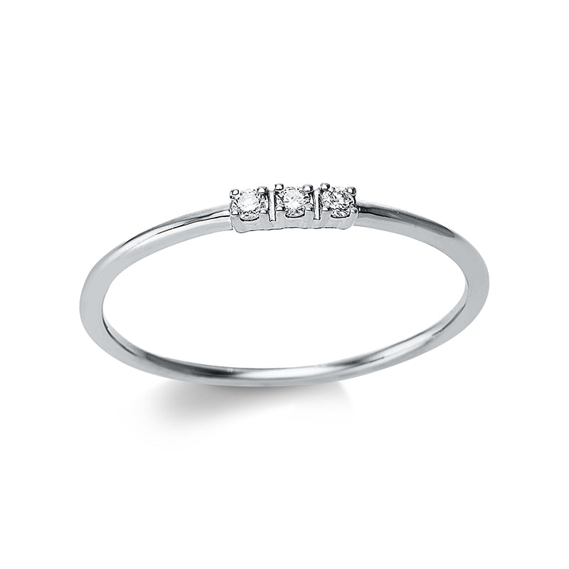 Ring 18 kt WG, 3 Brill. 0,04 ct, TW-si