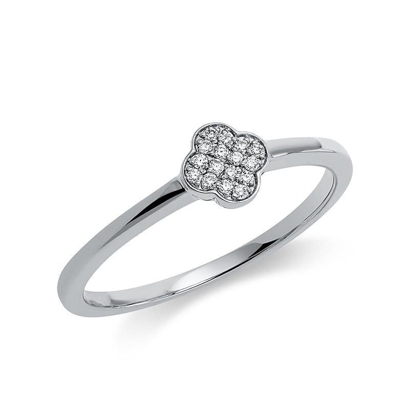 Ring 18 kt WG, 16 Brill. 0,05 ct, TW-si