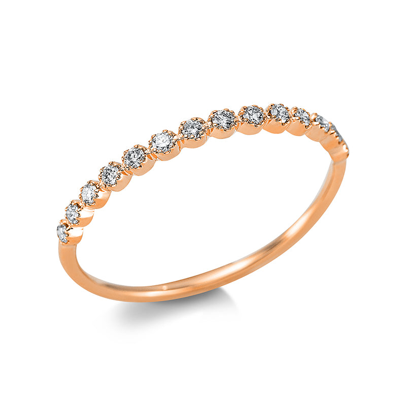 Ring 18 kt RG, 14 Brill. 0,14 ct, TW-si