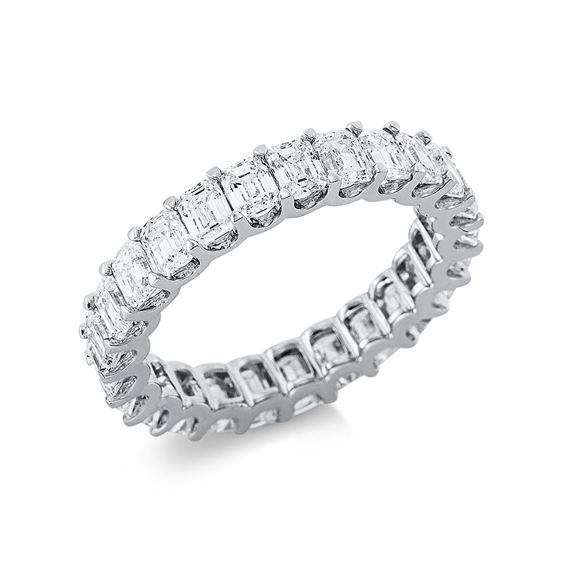 Ring 18 kt WG, 25 Sm.schliff 3,67 ct, TW-vsi/si